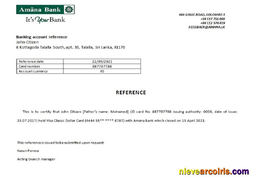Sri Lanka Amana bank closure reference